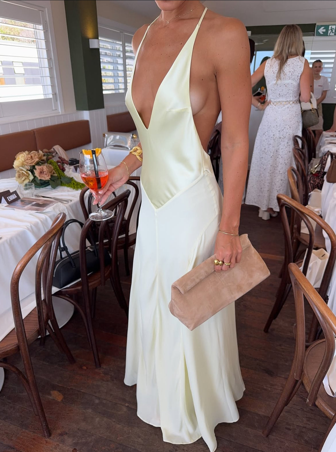 Sneaky Link X Jaz Hand V-Neck Maxi