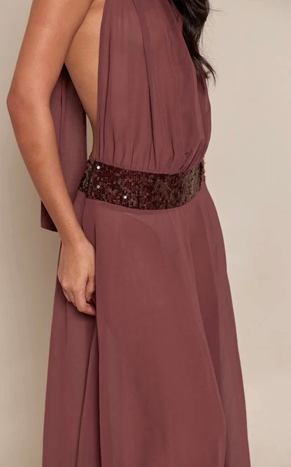 Pretty Little Thing Sequin Waistband Maxi