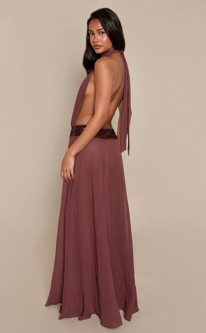 Pretty Little Thing Sequin Waistband Maxi