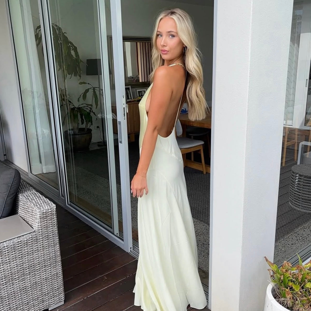 Sneaky Link X Jaz Hand V-Neck Maxi